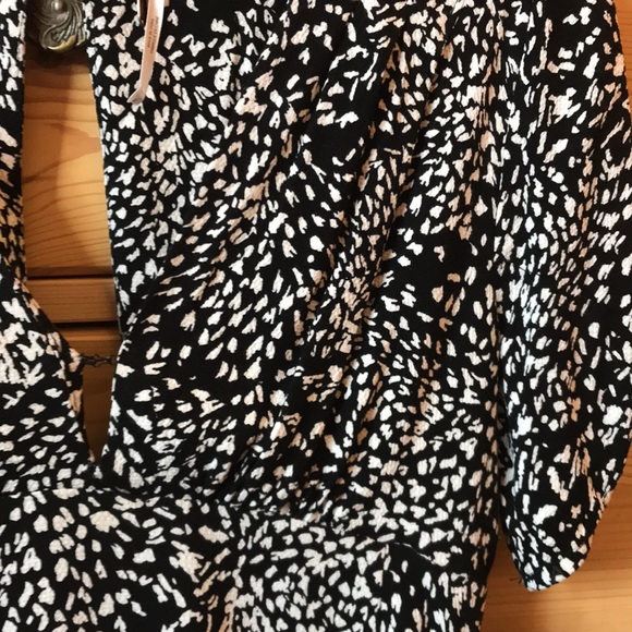 Free People Looking For Love Midi Dress In Black and White Animal Print Size 2 - Picture 11 of 13